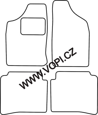 Textil-Autoteppiche Nissan Pickup Double Cab 1999 - Colorfit (3252)